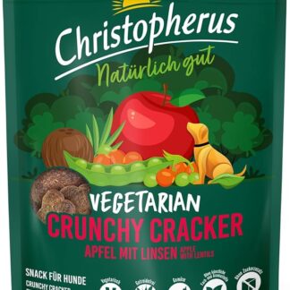 Christopherus Vegetariano - Snack croccante - mela con lenticchie, 125 g