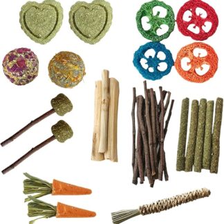 Sghtil Bunny Chew giocattoli per i denti, giocattolo da masticare in legno di criceto - DETHING THETS CAPERCHIO MOLOLA DI CAPRIE CAPILE | Masticare Terenza del morso Forniture Gerbils Accessori in