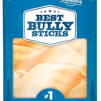 Best Bully Sticks Prime Thick-Cut Cow Ear Dog Chews (12 pezzi) Sourced from All Natural, Free Range Grass Fed Cattle with N...