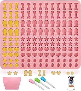 Tappetino da forno per cani, in silicone per cani fai da te, cioccolato, biscotti, caramelle (rosa)