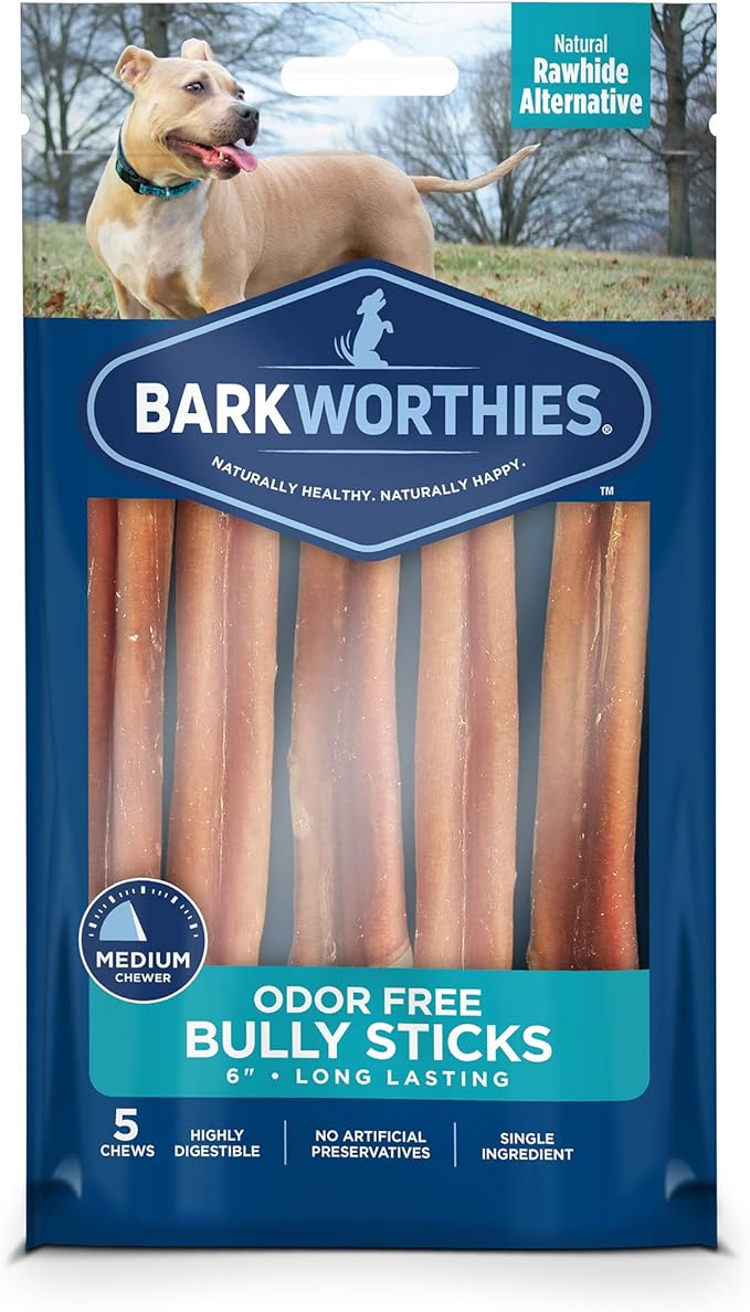 Barkworthies Bully Stick Treat, 15,2 cm, confezione da 5