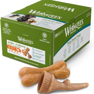 WHIMZEES Box Varietà Occupare, Stix da Masticare Per l'igiene Dentale per Cani di Grande Taglia (18-27kg), Ingredienti Naturali, Senza Cereali, 30 Pezzi, Taglia L