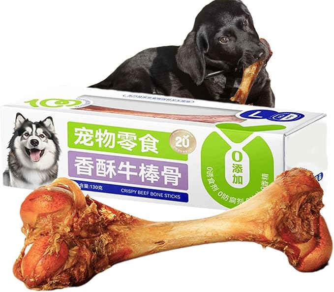 Ossa di midollo di cane, ossa di cane, ossa da masticare per cani in vero stinco di manzo - ossa di midollo naturale per cani, prelibatezze sane per cani di grande razza, per mascella aggressiva di