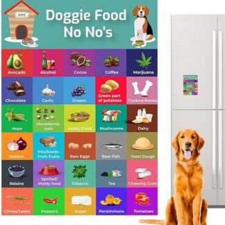 Kongou degli Alimenti per Cani, Tabella degli Alimenti sicuri per Cani | Guida sicura per Cibo per Cani con Magnete con Immagini,Barrette salutari per Cani, Portatili per Animali