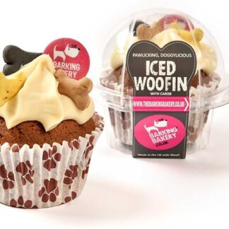 Barking Bakery Dog Cupcake Iced Woofin - Torta di carruba a forma di cane