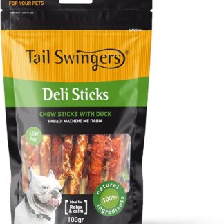 SNACK PER CANI TAIL SWINGERS FILETTO DI ANATRA CON OSSO STICK INTRECCIATO 100 GR