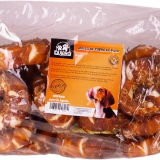 Quibropets Anelli in pelle d'anatra - Snack e premi per cani - Ragazzi per animali domestici - Ideale per cani grandi e medi - 950 g