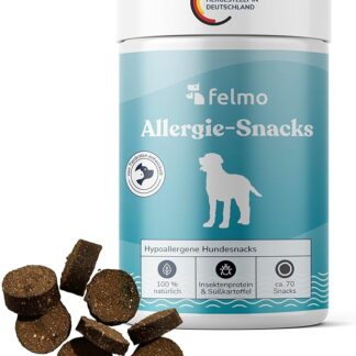 Felmo Snack allergici per cani (180 g), per cani con allergie e intolleranze, particolarmente gustosi e sani senza additivi e aromi artificiali