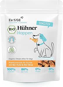 Dr. SAM Ciuccio di pollo per cani – con farina di miglio e cocco – promuovere la digestione – 100% naturale, senza glutine