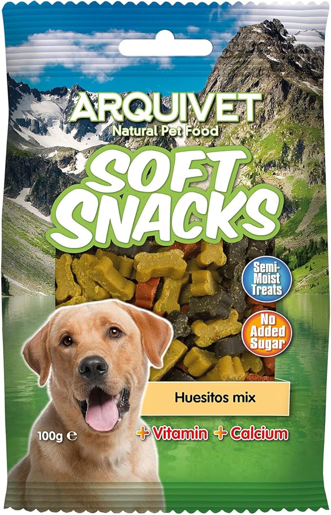 ARQUIVET Soft Snack per Cane Ossa Mix Pack 14 x 100 g - Snack Naturali per Cani di Tutte Le Razze - Premi, Ricompense, Cani per Cani