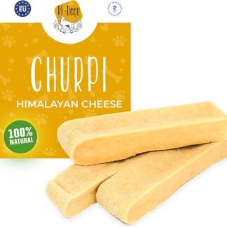RF - DEER Bastone da Masticare di Formaggio a Pasta Dura per Cani Masticativi Naturali dell'Himalaya Osso da masticazione e la cura dei denti Taglia L, Confezione da 1 80-99g 1 pezzo