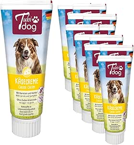 Tubi Dog Crema al formaggio per cani – Deliziosa ricompensa e aiuto per l'allenamento – Ricetta naturale senza zuccheri aggiunti