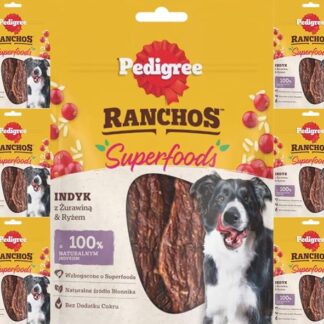 Pedigree Spuntini per cani RANCHOS Superfoods con tacchino, 7 x 70 g