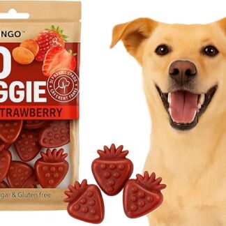 Bastoncini per cani – Snack Veggie Fragola Rossa – 5,5cm – 120g – senza glutine – naturale – ricco di vitamine e fibre