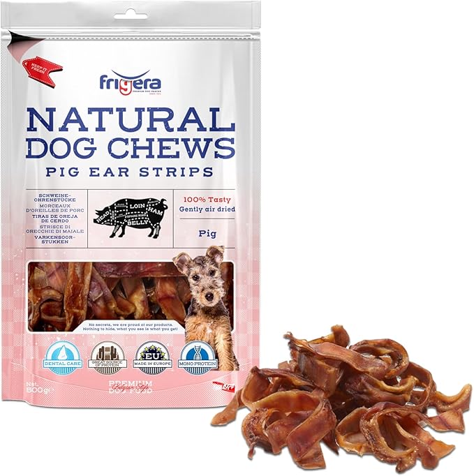 Frigera Snack per cani naturali, ricchi di proteine, senza glutine e cereali, 500 g