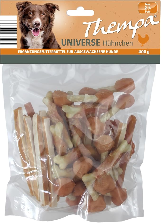 Thempa Universe Mixpack snack da masticare per cani in Huh 400 g I snack per cani I ricompensa