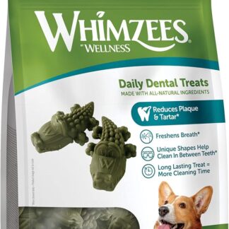 WHIMZEES Alligator, Stix da Masticare Per l'igiene Dentale per Cani di Piccola Taglia (7-12kg), Ingredienti Naturali, Senza Cereali, 24 Pezzi, Taglia S