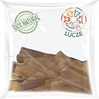 Lucze®, Pelle per cani secca - 500 g - 14-16 cm - tagliata - rotoli da masticare per cani - pelle bovina secca - articolo da masticare per cani