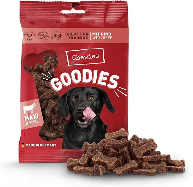 Chewies Hundeleckerli Training Maxi Manzo Caviglia – 200 g – Spuntini per cani senza zucchero & con alta percentuale di carne, ideale come dolcetti da allenamento per il vostro cane