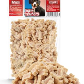 HAPPET® TRAINERS Cubi – Allenatori per cani da 200 g, cereali e pesce con salmone, piccoli cubetti per addestrare cani adulti e cuccioli, biscotti croccanti facilmente digeribili