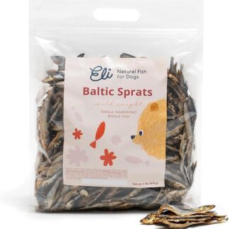 Eli Spratti Mar Baltico per Cani - Snack Naturali, ricchi di proteine & Omega-3, senza cereali, senza additivi, essiccati all'aria - 910 g