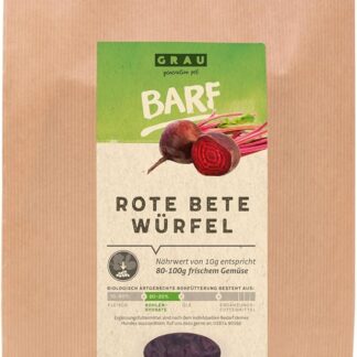 GRAU L’originale, Verdure essiccate per un’alimentazione naturale integrata (BARF), cubetti di carota, integratore alimentare per cani, 1 confezione da 1,2 g