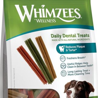 WHIMZEES Stix M, Stix da Masticare Per l'igiene Dentale per Cani di Media Taglia (12-18kg), Ingredienti Naturali, Senza Cereali, 14 Pezzi, Taglia M