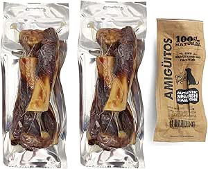 2 sacchetti osso prosciutto per cani naturali al vuoto medio rafforzamento dei denti stick dentale Dog Snack (ogni sacchetto 450-460g) BPS-6933 * 2