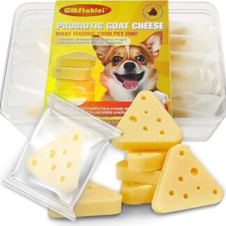 GMStahlei Snack per cani con probiotici: Bocconcini di formaggio di capra – Supporta l’immunità & il pelo sano – Confezione singola, 120 g (15 pz) – Perfetti per addestramento & premio
