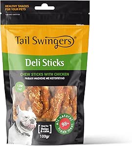 SNACK PER CANI TAIL SWINGERS FILETTO DI POLLO CON OSSO STICK INTRECCIATO 100 GR
