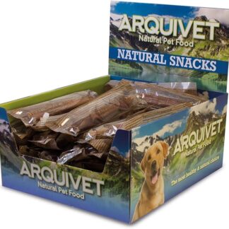 ARQUIVET Nervo di toro 15 cm - Scatola 50 unità in pellicola termoretraibile - Snack naturali per cani - Premi per cani