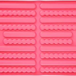 Collory Tappetino da forno in silicone, con aste medie, per biscotti per cani, stampo per cereali, snack per persone e animali (rosa)