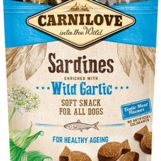 SNACK PER CANE MORBIDO GRAIN FREE CARNILOVE 200GR GUSTO SARDINE E AGLIO ORSINO