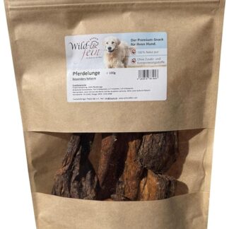 Wild & Fein Linguetta di cavallo, 100 g, spuntino naturale per cani