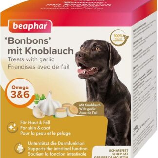 Aglio caramelle per cani | Cani perdite erlies | Snacks con Omega 3 6 9 | per appoggio della Flora Intestinale | senza additivi artificiali | 245 G, 2 Unità