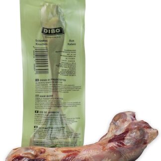 DIBO Osso di prosciutto, circa 23 cm, osso lungo – il piccolo snack naturale o dolcetti per il cibo per cani, articolo da masticare di qualità senza prodotti chimici di DIBO