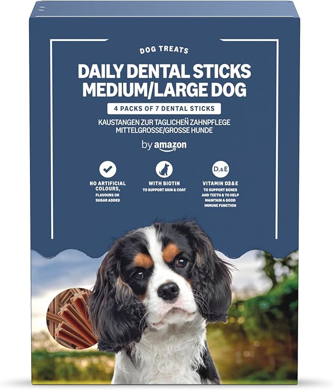 by Amazon Sticks per Denti - Cani di Taglia Media/Grande, 4x270g (1.08kg)