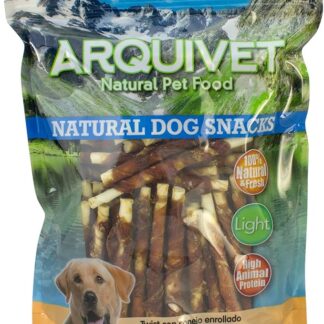 ARQUIVET Pack 12 unità - Twist con coniglio - 13 cm / 1 Kg - Snack 100% naturali per cani - prelibatezze per cani - Prodotto leggero - Molto ricco di sostanze nutritive