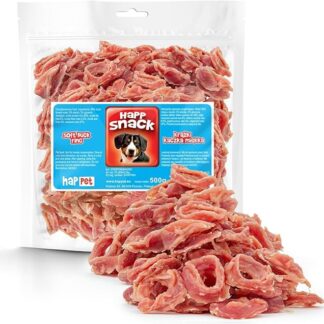 HAPPET Anatra morbida per cani, 500 g, prelibatezze naturali a base di carne d'anatra - Prelibatezze di allenamento ad alto contenuto proteico facilmente digeribili - dentali sani per cani di tutte le