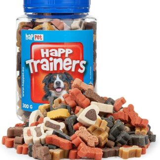HAPPET® TRAINERS Mix 300g – Allenatori per cani in diverse forme e gusti: agnello, manzo, pollo, salmone e selvaggina, prelibatezze facilmente digeribili, ideali per la ricompensa e l'addestramento