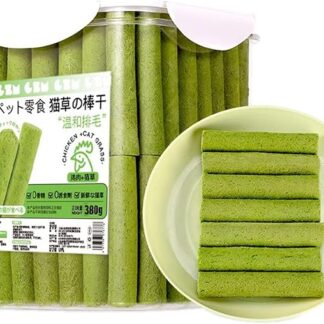 Bastone per dentizione con ingredienti naturali, bastoncini di erba per gatti, bastoncini per dentizione per gatti di dimensioni doppie, dolcetti commestibili per gatti per la loro dieta, migliorando