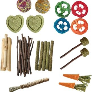 Giocattoli in legno di coniglio, giocattolo da coniglietto, DETHING THETS CAPERCHIO MOLOLA DI CAPRIE CAPILE, Forniture da masticare sicure resistenti al morso per piccoli animali domestici Gerbils cia