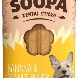SOOPA Dental Stick Banana & Peanut Butter - Banana e Burro di arachidi, 100 g