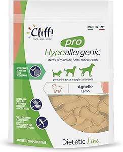 Cliffi Pro Hypoallergenic Snack morbido e gustoso per cani sensibili - 8 pezzi da 100g [tot. 800g] Gusto Agnello