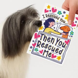 Scoff Paper Biglietto commestibile per cani – Salvataggio, compleanno, anniversario, pollo aromatizzato carta per cani. snack commestibile per cani a base di patate e aromi naturali.