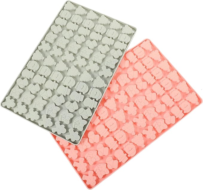 COLLBATH 2 Pezzi in Silicone Per Dolcetti Per Cani Natalizi Per Caramelle Al Cioccolato Flessibili E Resistenti