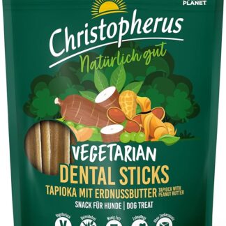 Christopherus Vegetariana, bastone dentale, tapioca con burro di arachidi, 250 g