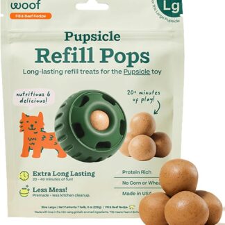 WOOF Pupsicle Pops, Deliziosi dolcetti per cani di lunga durata, ricambi per la pupsicle, prelibatezze di ricambio prefabbricate per cani, ingredienti naturali, dolcetti per animali domestici