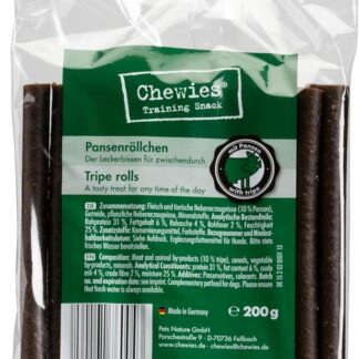 Chewies Rotoli per cani – 200 g – morbidi bastoncini da masticare – Rotoli da masticare con rondelle – per cani da allenamento