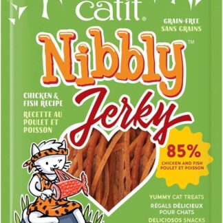 Catit Nibbly Jerky, Pollo&Pescado, 30g